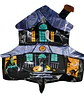 Globo Metalizado Casa Fantasma Halloween Negro-morado Macrooutlet 63x66cm - Miniatura 2