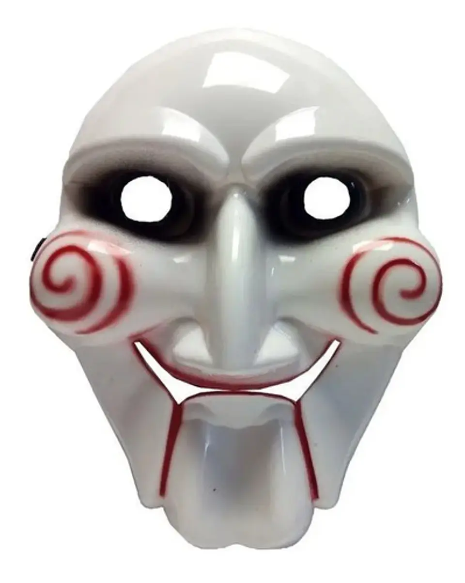 Máscara Mitad Del Rostro Gift Jigsaw Halloween Blanco Plástico M005 1