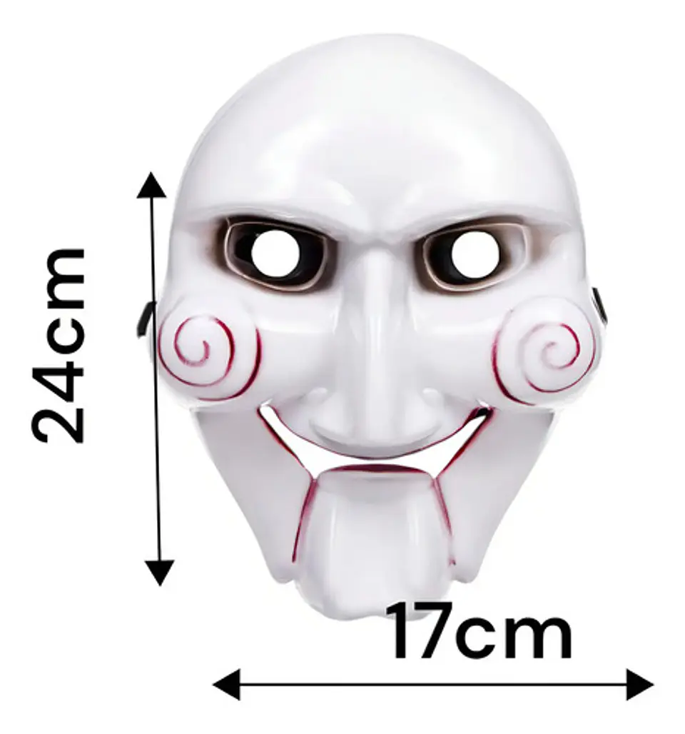 Máscara Mitad Del Rostro Gift Jigsaw Halloween Blanco Plástico M005 3