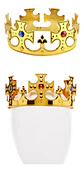 Corona Ajustable Para Fiestas, Rey, Reina, Príncipe Y Princesa, Color Dorado Dorada - Miniatura 1