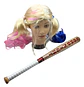 Set Harley Quinn Bate Ensangrentado + Peluca Halloween   - Miniatura 1