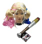 Set Harley Quinn Bate Ensangrentado + Peluca Halloween   - Miniatura 6