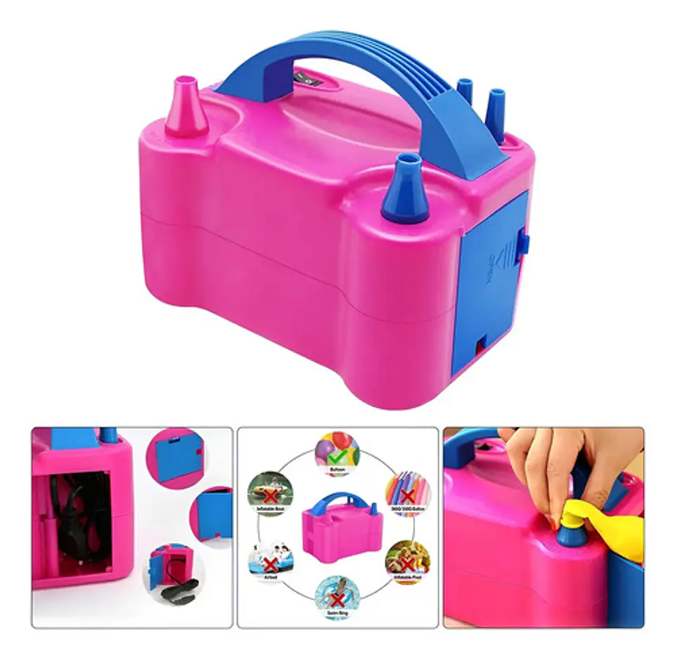 Bombas Inflador Globos Electrico Doble Boquilla Bomba 600w 3