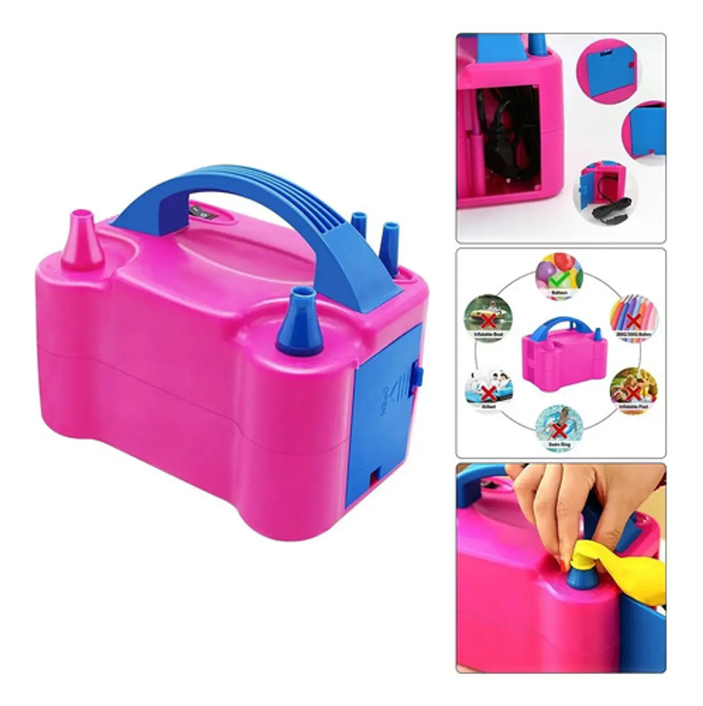 Bombas Inflador Globos Electrico Doble Boquilla Bomba 600w 5