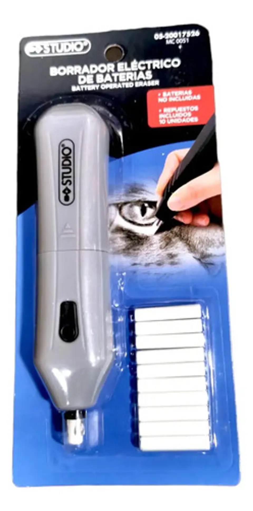 Borrador Electronico Papeleria Studio Color Gris 2