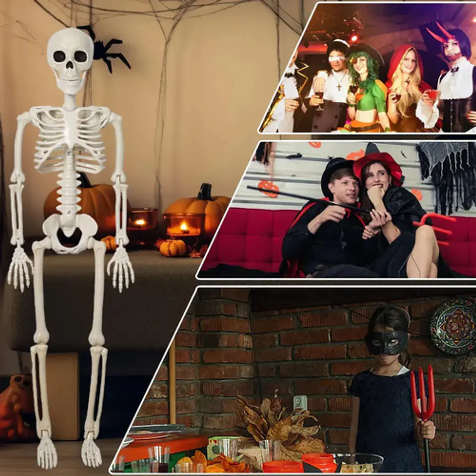 Esqueletos Decoración De Halloween Cuerpo Completo 90cm 5