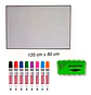 Tablero Acrílico Borrable 120x80 + Borrador + 8 Marcadores - Miniatura 2