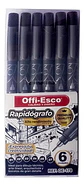 Rapidografo X 6  Offi-esco Oe-178 Escolar  Caja Plástica - Miniatura 3