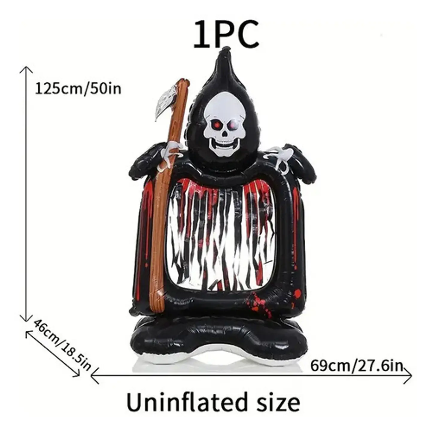 Decoración Halloween De Globo Inflable La Muerte Calavera 3