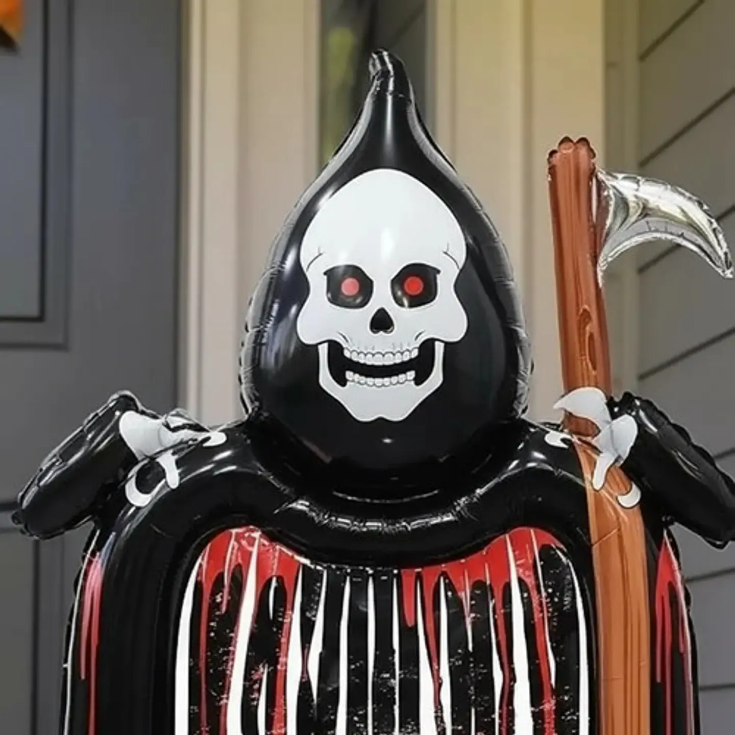 Decoración Halloween De Globo Inflable La Muerte Calavera 4