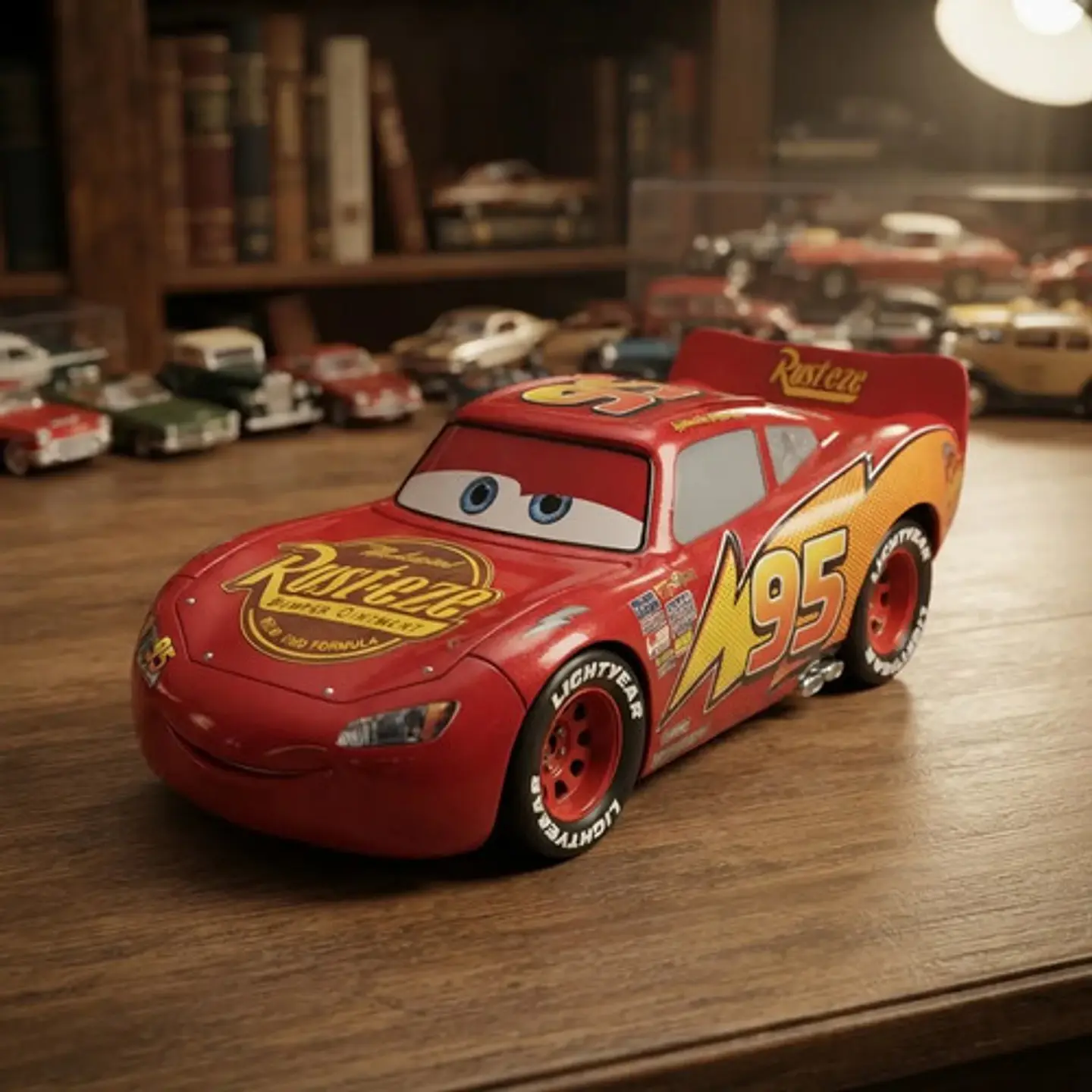 Carro Rayo Mcqueen Escala 1:24 Rust-eze 95 Coleccionable 1