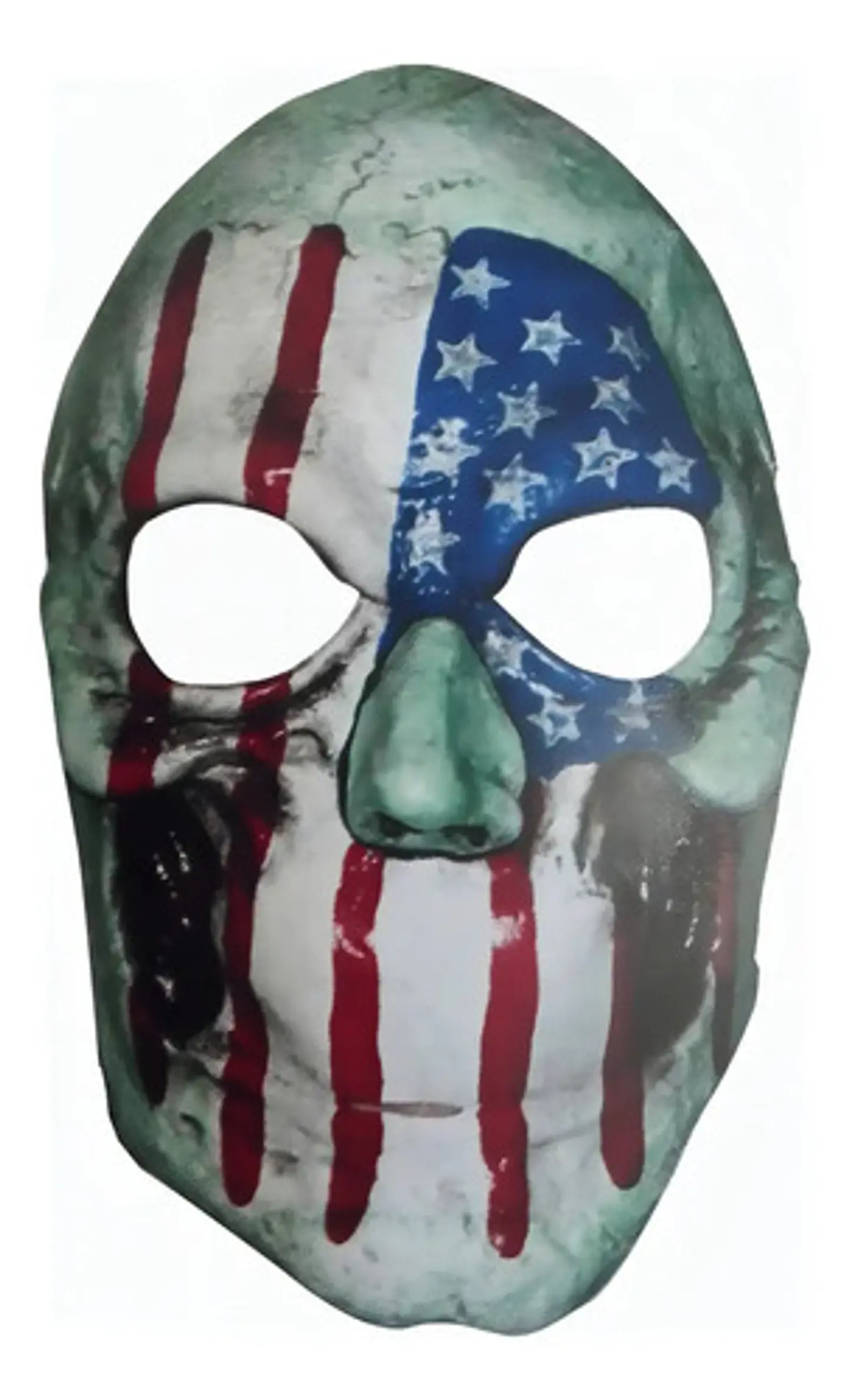 Máscara Payaso Asesino La Purga Bandera Americana Jo Halloween Látex Blanco 1
