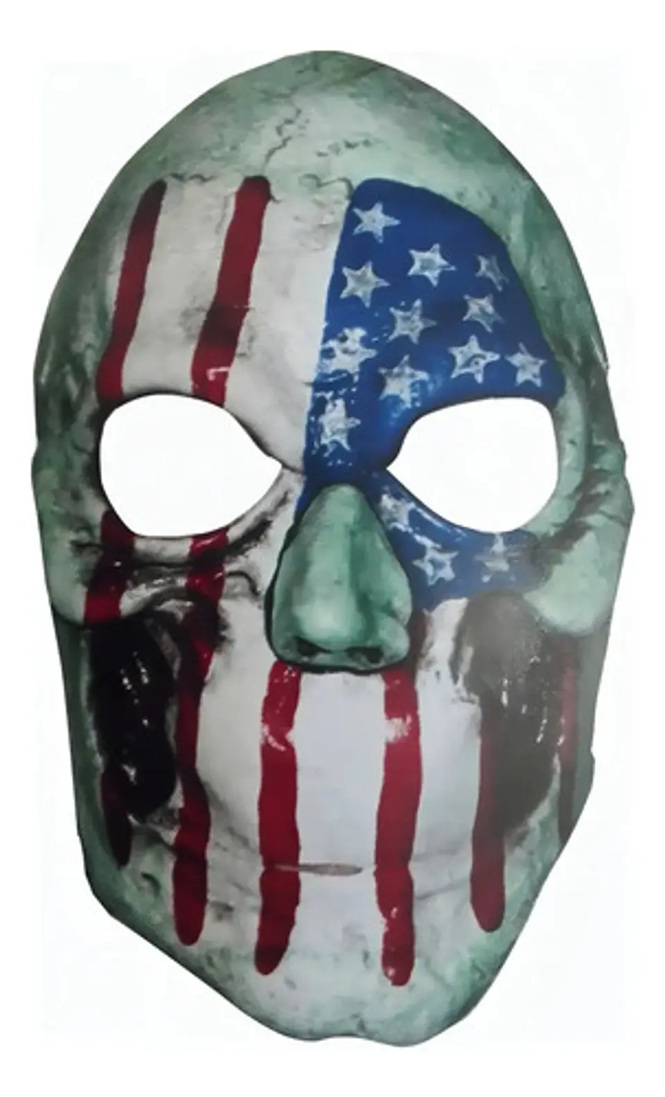 Máscara Payaso Asesino La Purga Bandera Americana Jo Halloween Látex Blanco 1