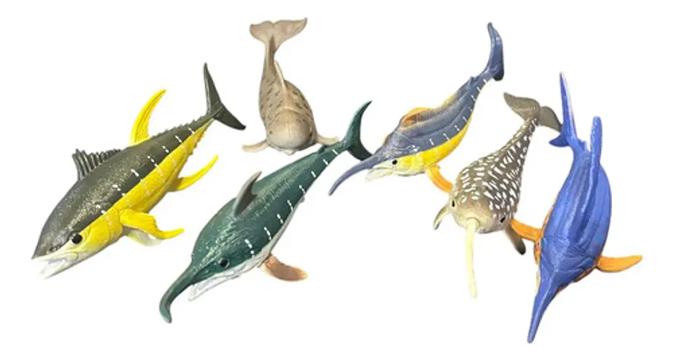 Animales Marinos X 6 Macizos Medianos Peces Maqueta Bolsa 2