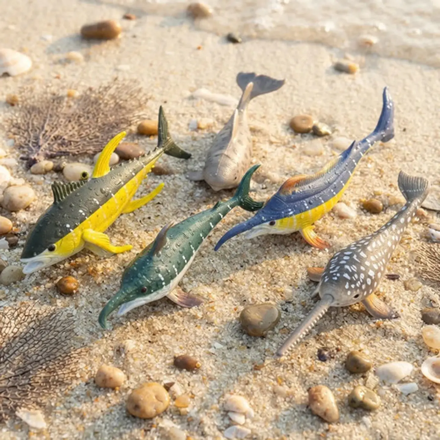 Animales Marinos X 6 Macizos Medianos Peces Maqueta Bolsa 3
