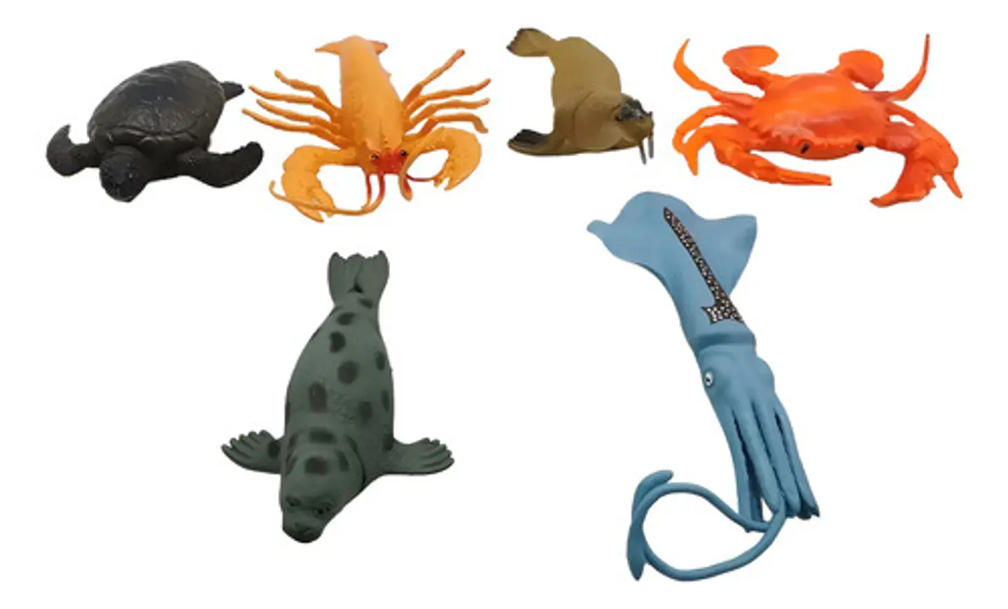 Animales X6 Marinos Cangrejo Mediano Bolsa  1