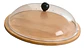 Tabla Redonda Bambú Tapa Domo Queso Postre Pizza Galletacake - Miniatura 1