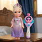 Muñeca Princesa Elsa Vestido Morado Varita Mágica Sonidos - Miniatura 5