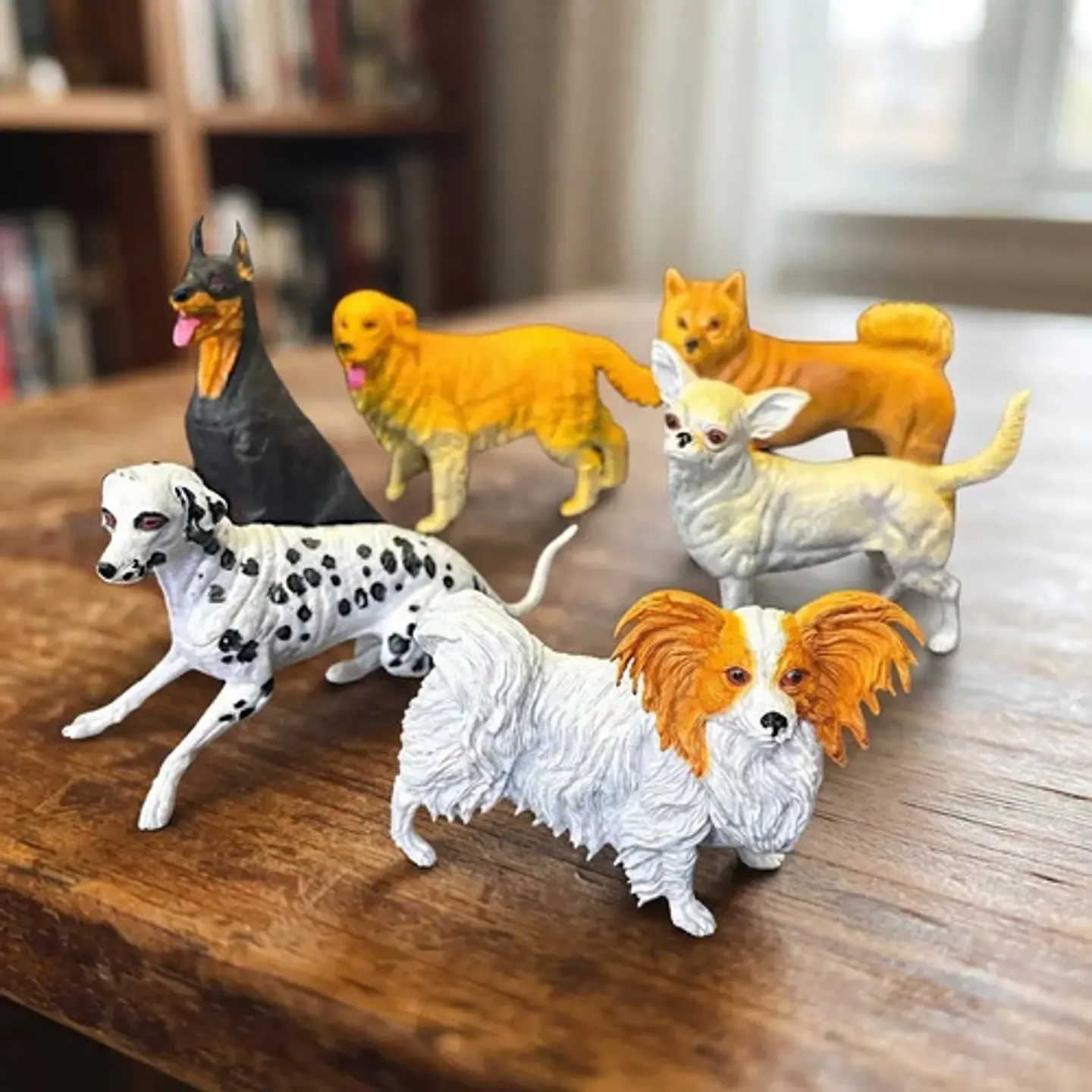 Set De 6 Animales Plásticos Razas De Perros Juguete Figuras 1
