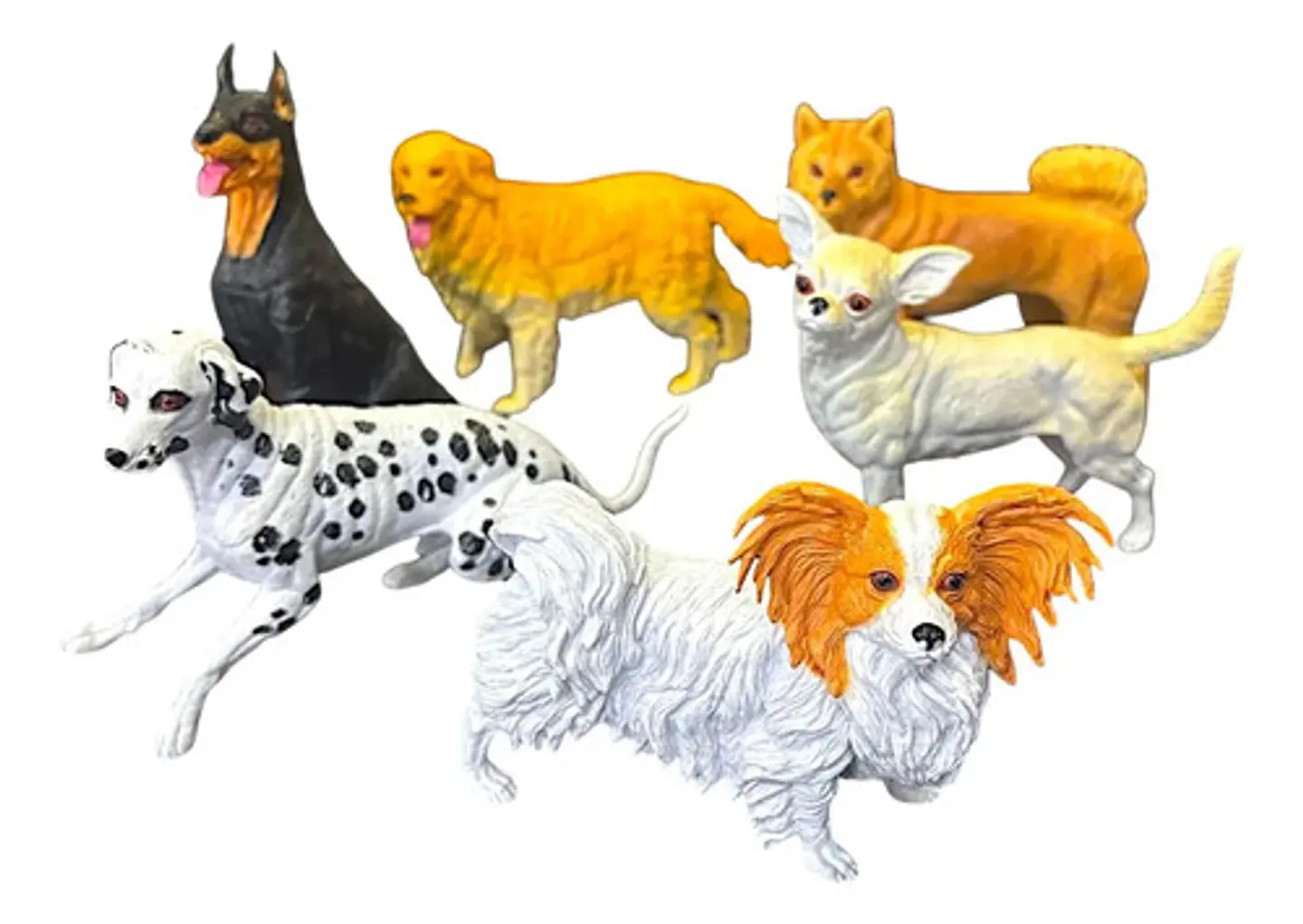 Set De 6 Animales Plásticos Razas De Perros Juguete Figuras 2