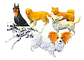Set De 6 Animales Plásticos Razas De Perros Juguete Figuras - Miniatura 2