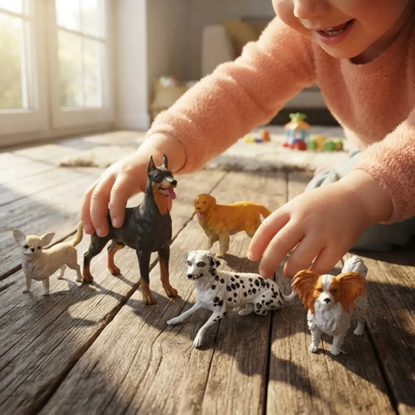 Set De 6 Animales Plásticos Razas De Perros Juguete Figuras 3