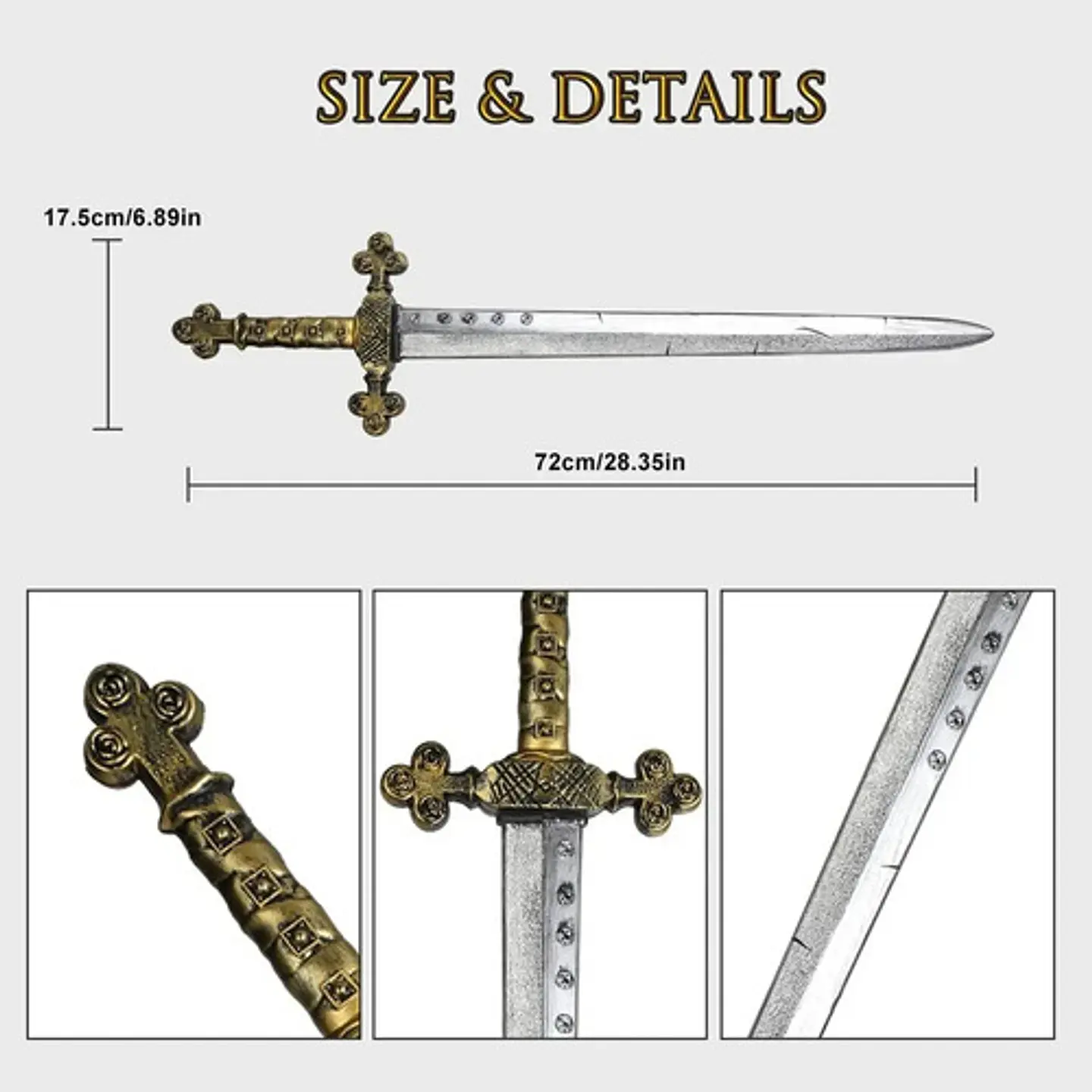 Espada Guerrero Medieval De Juguete En Plástico Para Niños 4