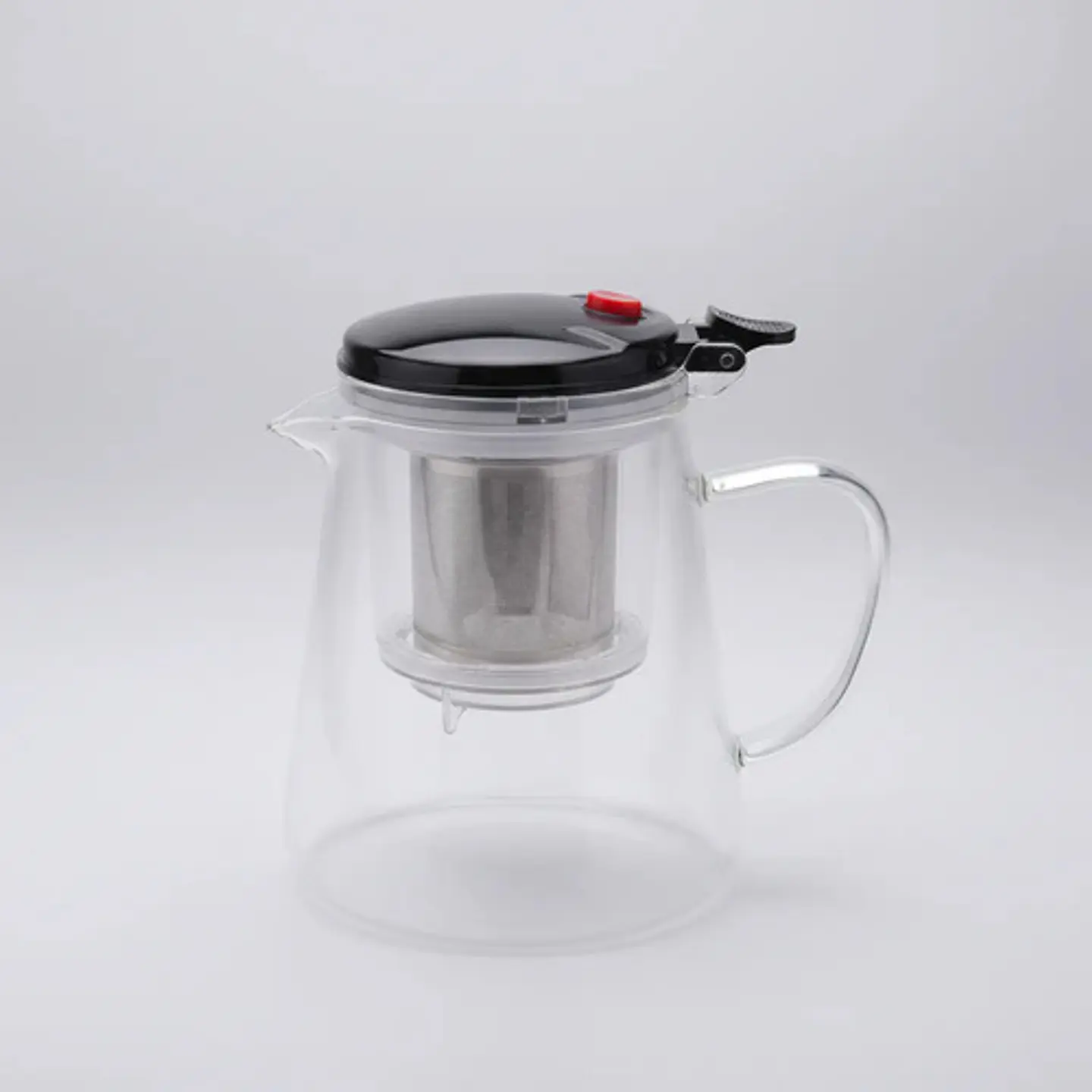 Tetera De Vidrio 750ml Con Infusor Botón Dispensador Para Te 4