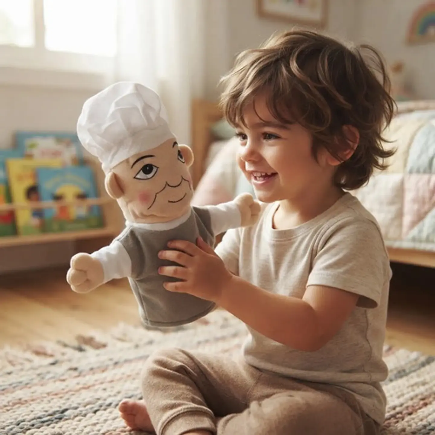 Títeres Peluche Profesiones Niños Personajes Marionetas 2