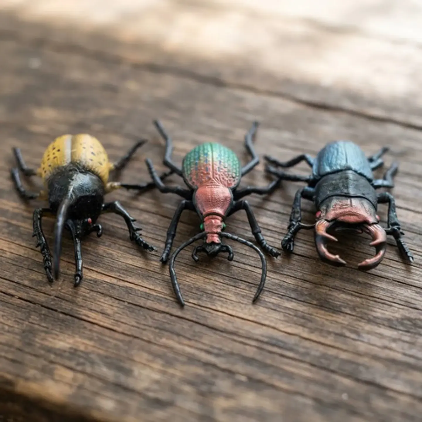 Figuras De Plástico Insectos 6 Ud Cigarra, Escarabajo,grillo 2