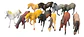 Set De 12 Animales Caballos  Plásticos Juguete Figuras - Miniatura 1