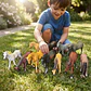 Set De 12 Animales Caballos  Plásticos Juguete Figuras - Miniatura 3