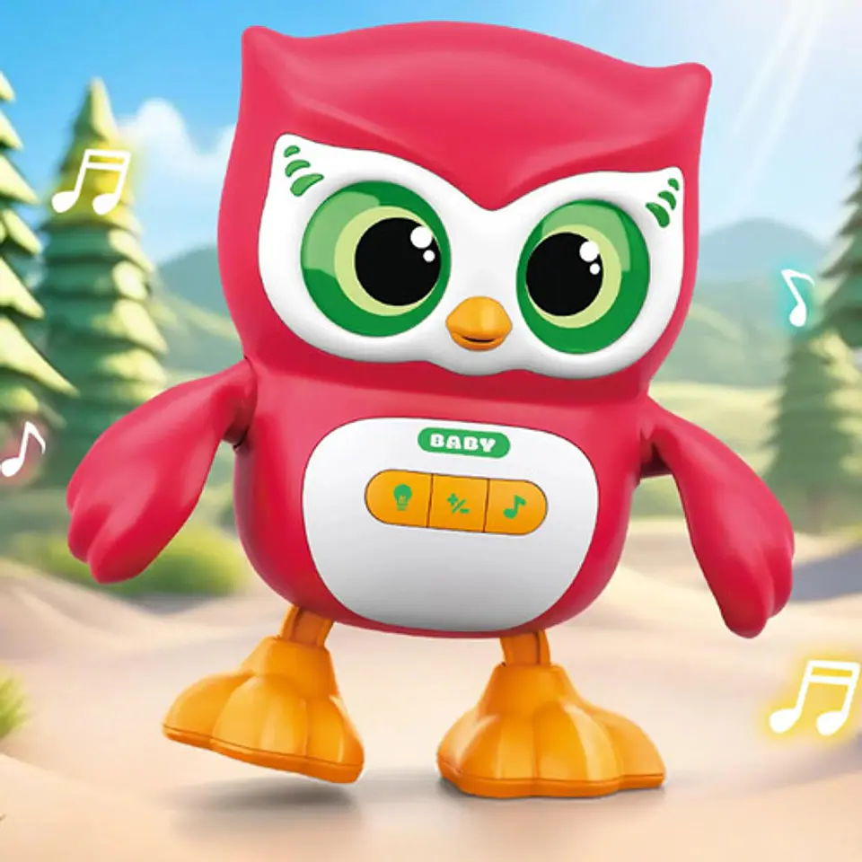 Búho De Juguete Musical Interactivo Para Bebé Luces Y Sonido 3