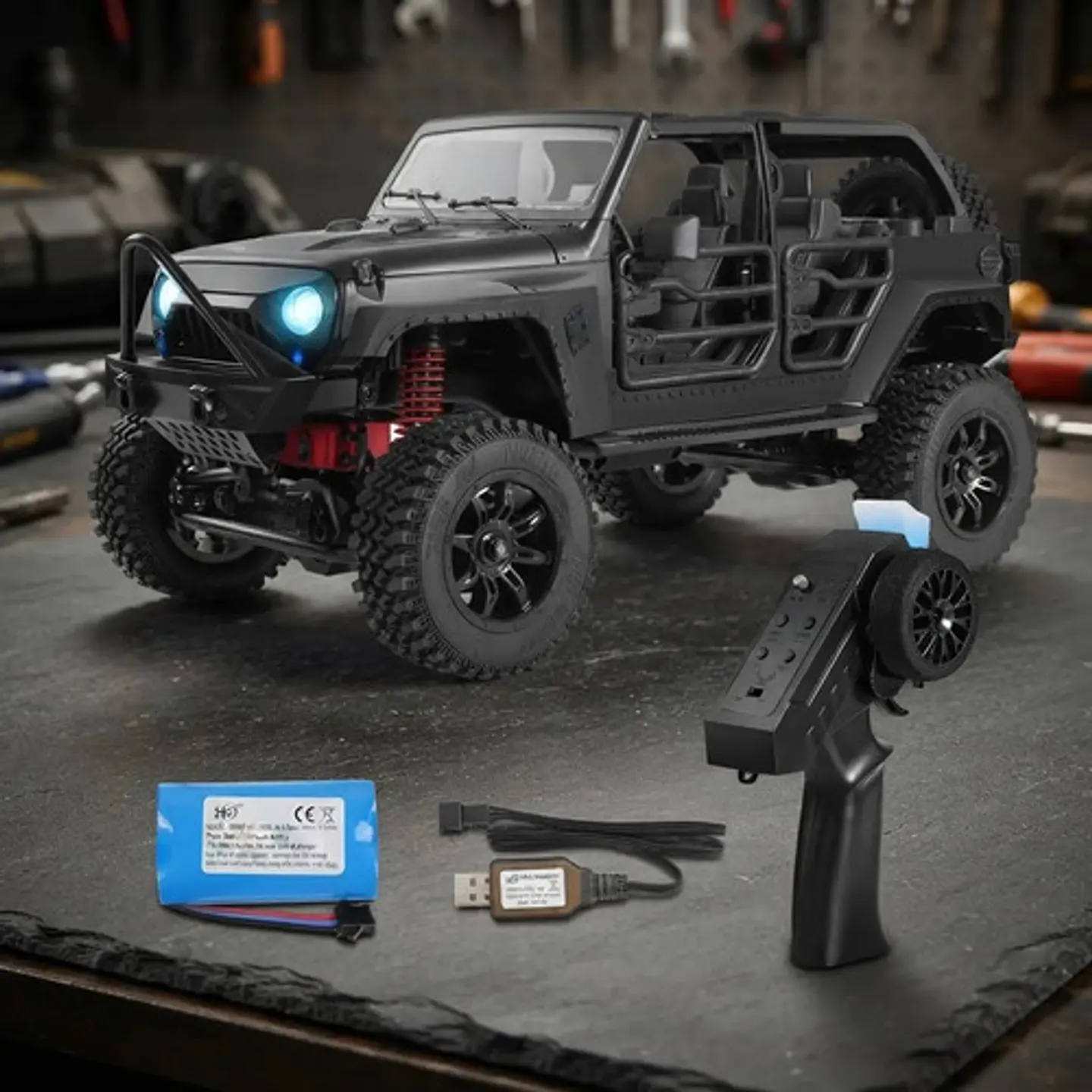 Carro Control Remoto Jeep 4x4 Todo Terreno Con Batería Recar 3