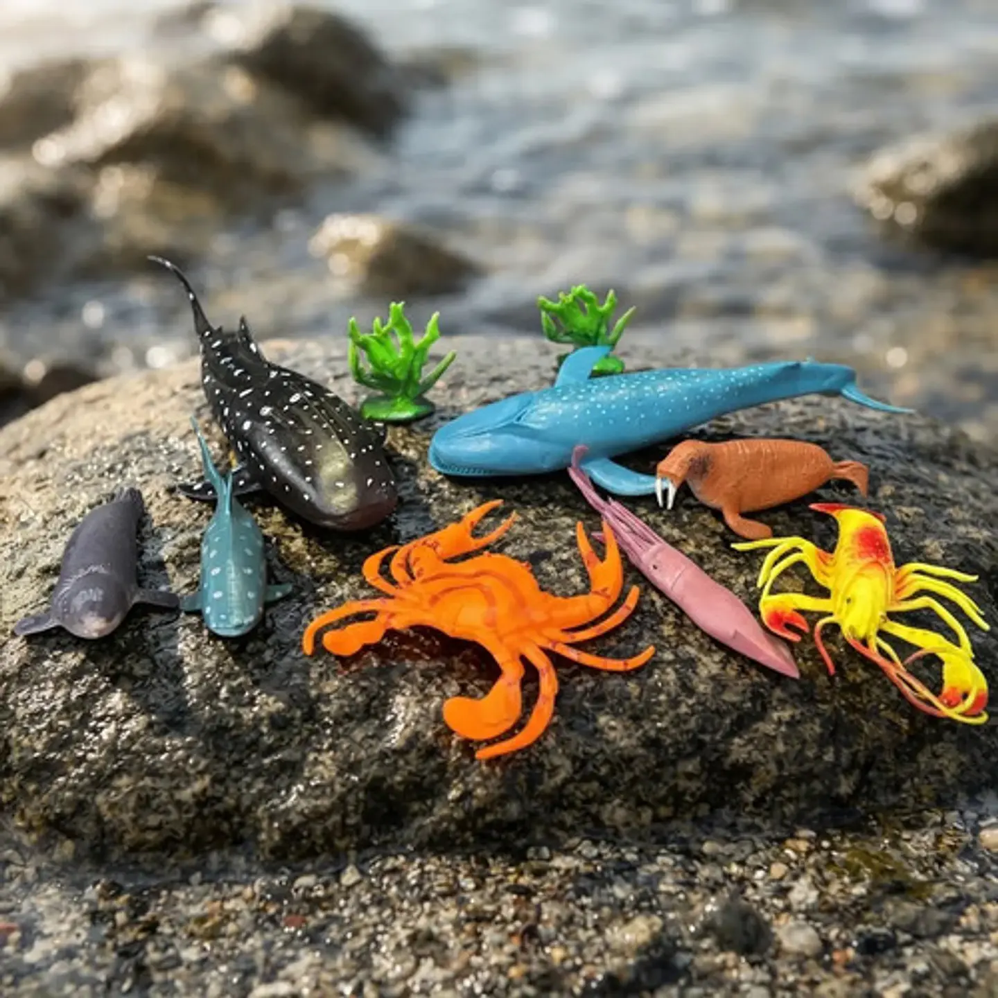 Animales Marinos X8 Macizos Medianos  Maqueta Bolsa 1