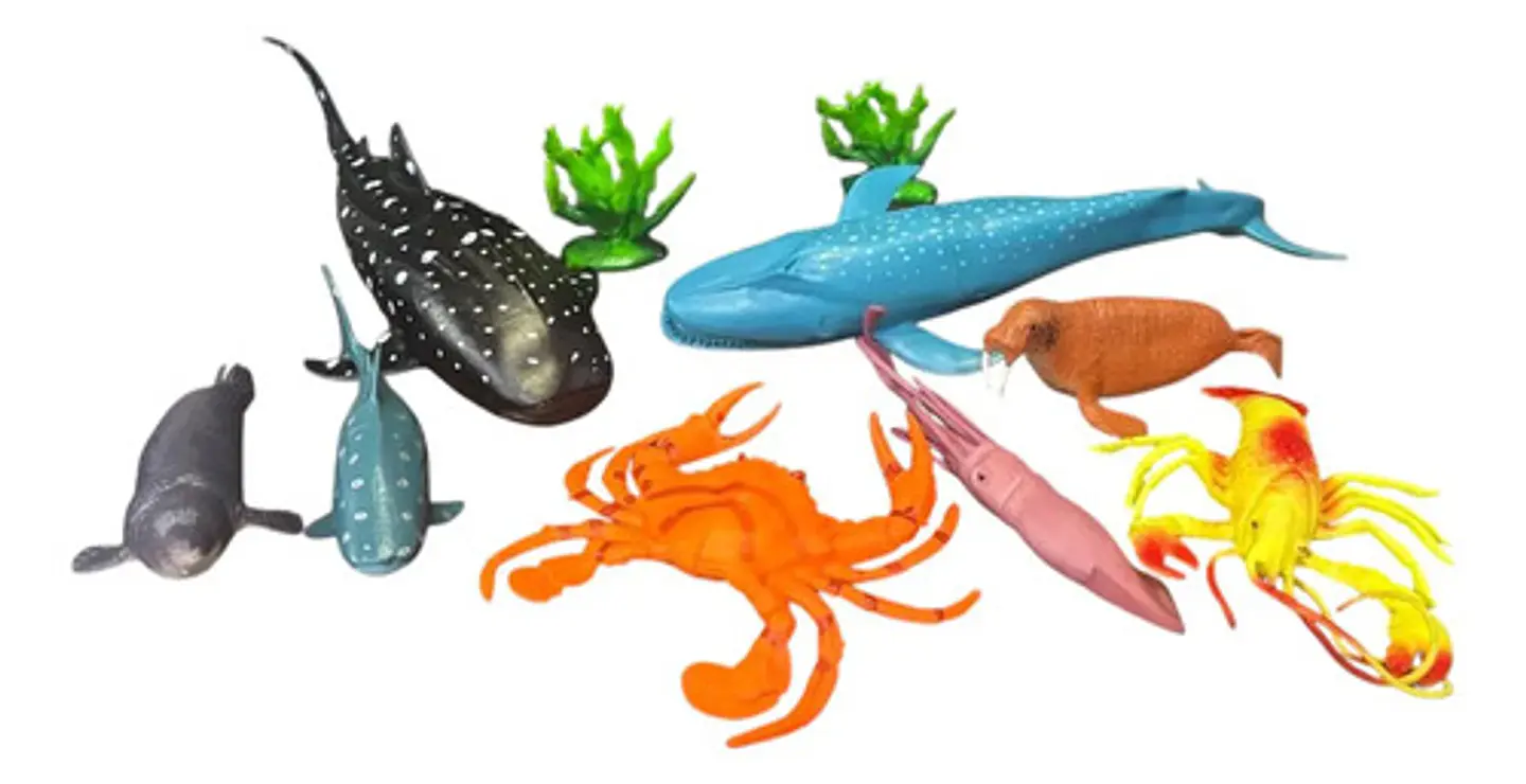 Animales Marinos X8 Macizos Medianos  Maqueta Bolsa 2