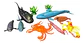 Animales Marinos X8 Macizos Medianos  Maqueta Bolsa - Miniatura 2