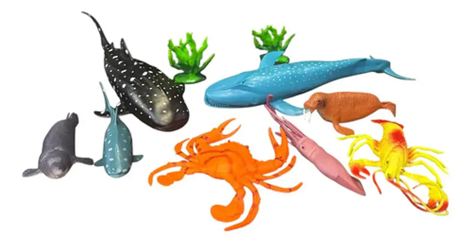 Animales Marinos X8 Macizos Medianos  Maqueta Bolsa 2