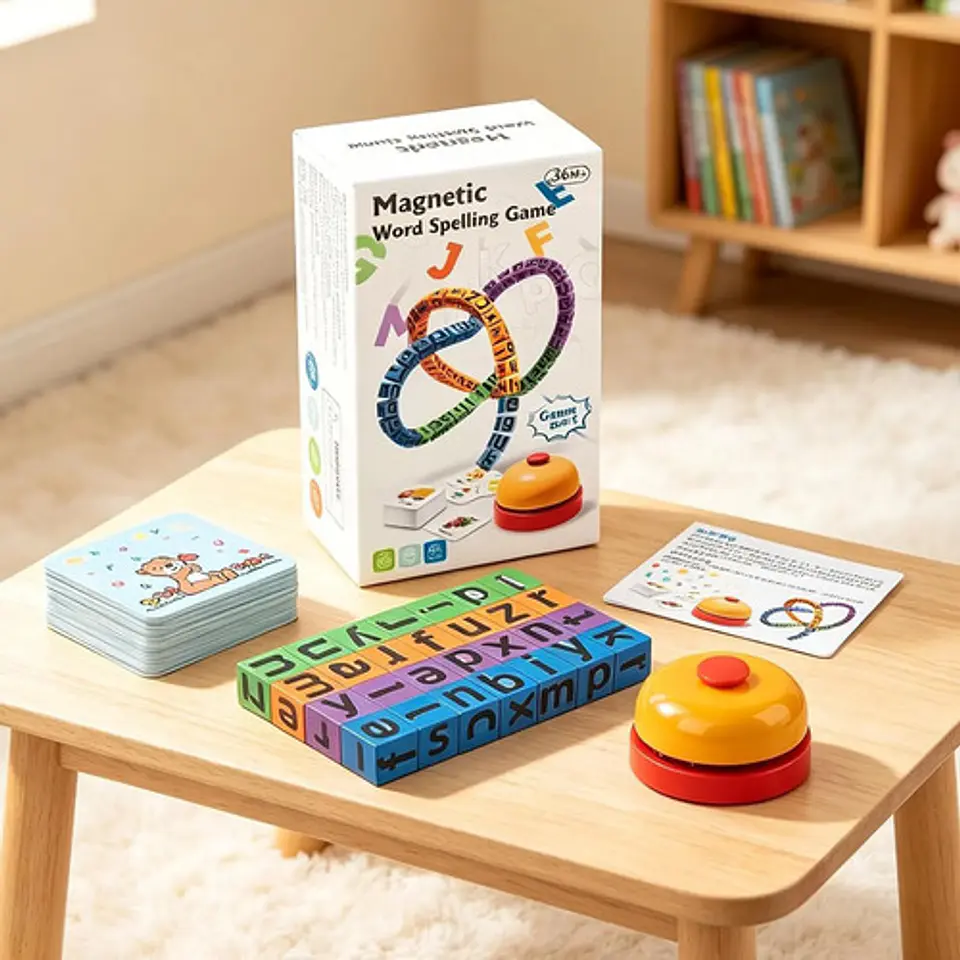 Juego Magnético De Ortografía Con Campana Para Niños Memoria 3