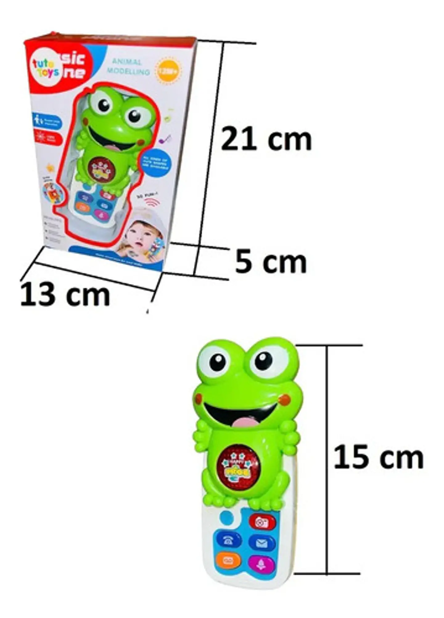 Teléfono De Juguete Rana Frog Sonidos Con Botones De Colores 2