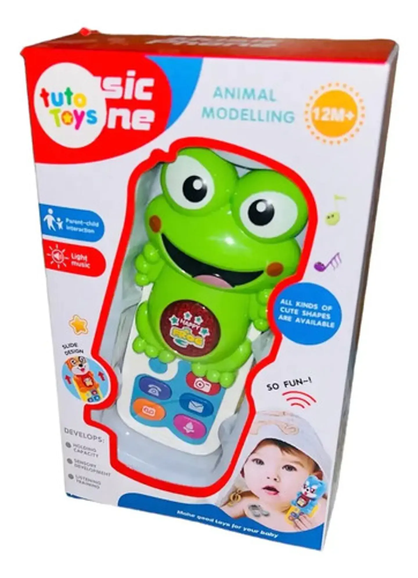 Teléfono De Juguete Rana Frog Sonidos Con Botones De Colores 4
