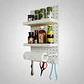 Organizador De Cocina De Pared Con Repisas Y Portarrollos Blanco - Miniatura 1