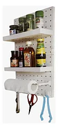 Organizador De Cocina De Pared Con Repisas Y Portarrollos Blanco - Miniatura 4