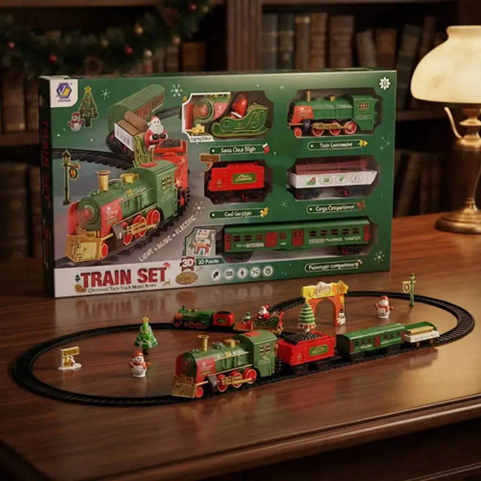 Tren Rail Pista King 104cm Juguete Locomotora Con Luz 19033 2