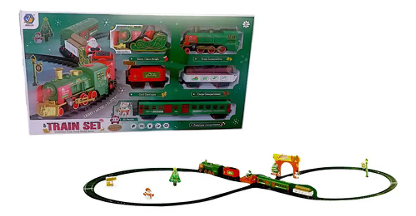 Tren Rail Pista King 104cm Juguete Locomotora Con Luz 19033 4