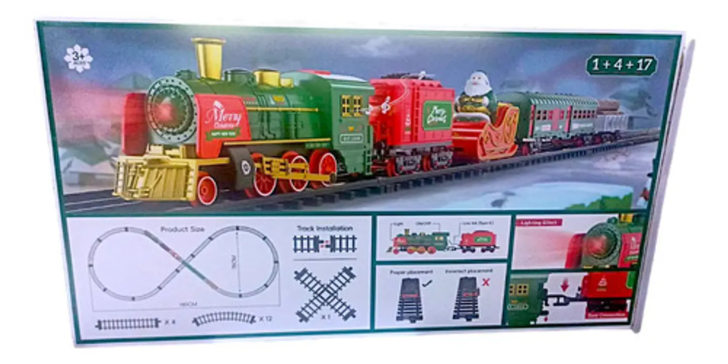 Tren Rail Pista King 104cm Juguete Locomotora Con Luz 19033 5