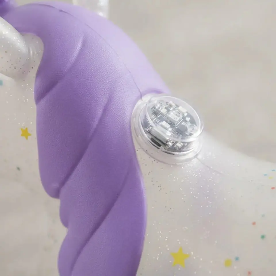 Unicornio Saltarín Inflable Montable Escarcha Luces Sonidos 3