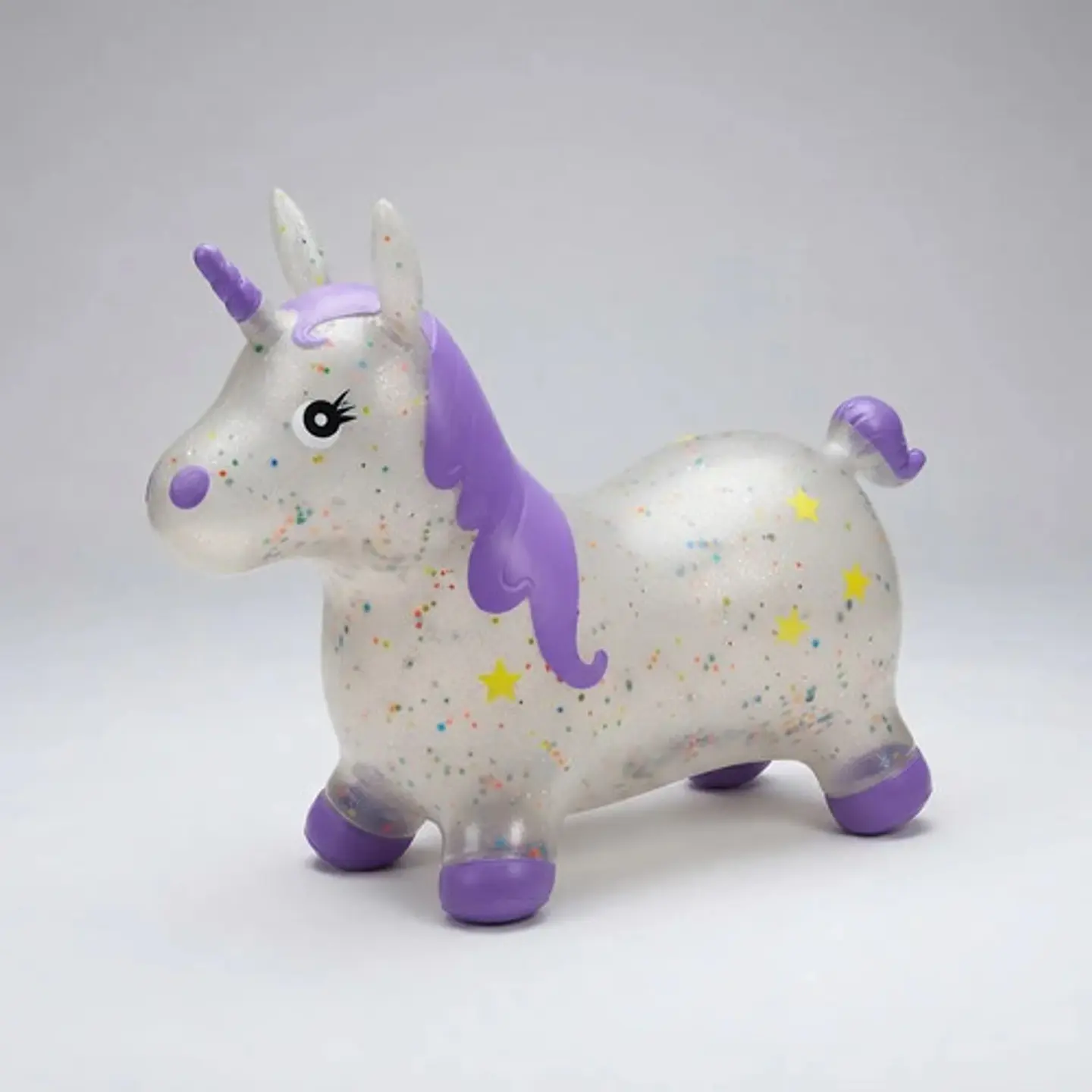 Unicornio Saltarín Inflable Montable Escarcha Luces Sonidos 4