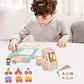 Camión De Dos Pisos De Madera Niños Juguete Montessori - Miniatura 2