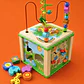 Cubo De Actividades De Madera Con Laberinto De Cuentas Y Ába - Miniatura 5
